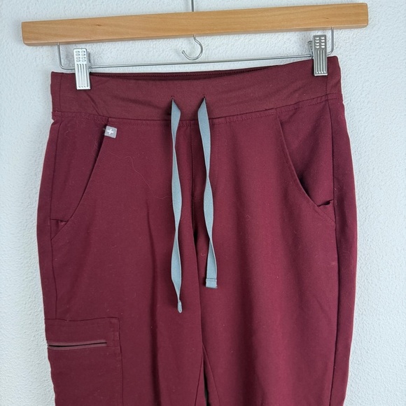 Figs Zamora 2.0 Scrub Pants Jogger XS Dark Magenta - Picture 4 of 11